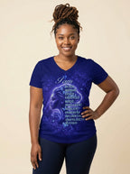Black Woman Loved V-Neck T-Shirt