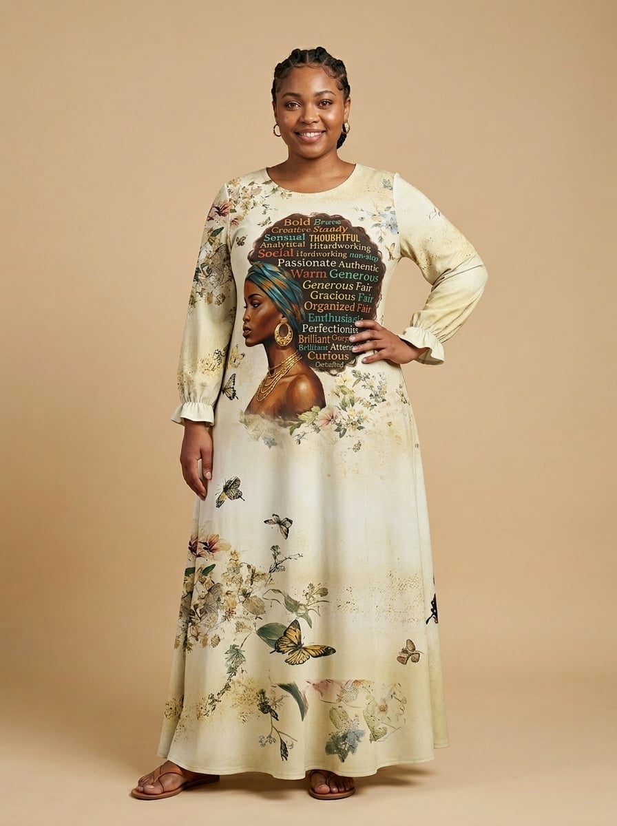 Gorgeous Black Queen Long Maxi Dress & Leggings Deal