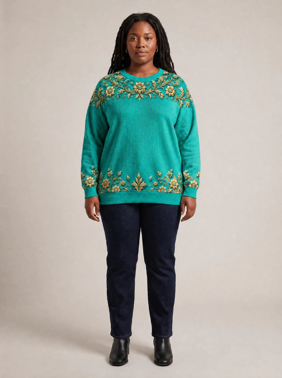 "Heshima" Sweatshirt — front view on model
