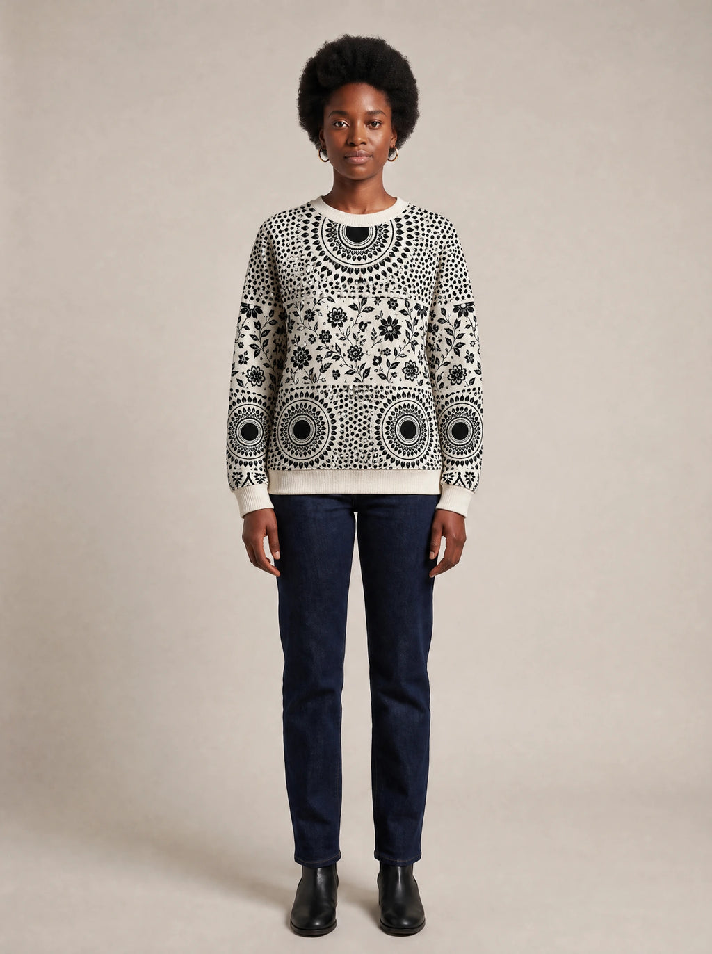 "Mwanga" Sweatshirt — front view on model