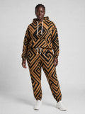 "Chapa" Camel Black Hoodie & Jogger Set