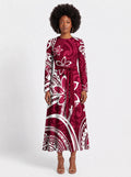"Lehua" Long Sleeve Midaxi Dress