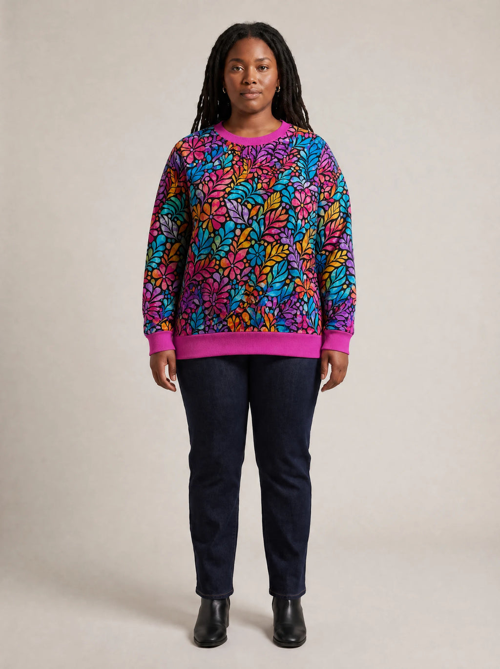 "Rangi" Sweatshirt — front view on model