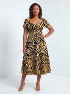 "Sahara" Sweetheart Midi Dress