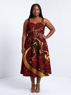 "August Girl Roses" Corset Dress
