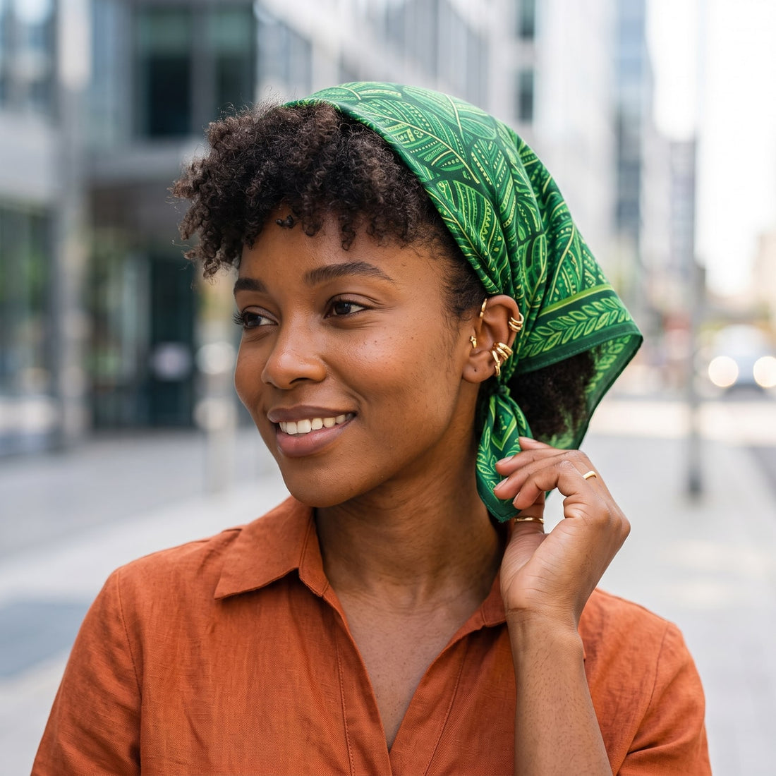 "Asili" Emerald Bandana