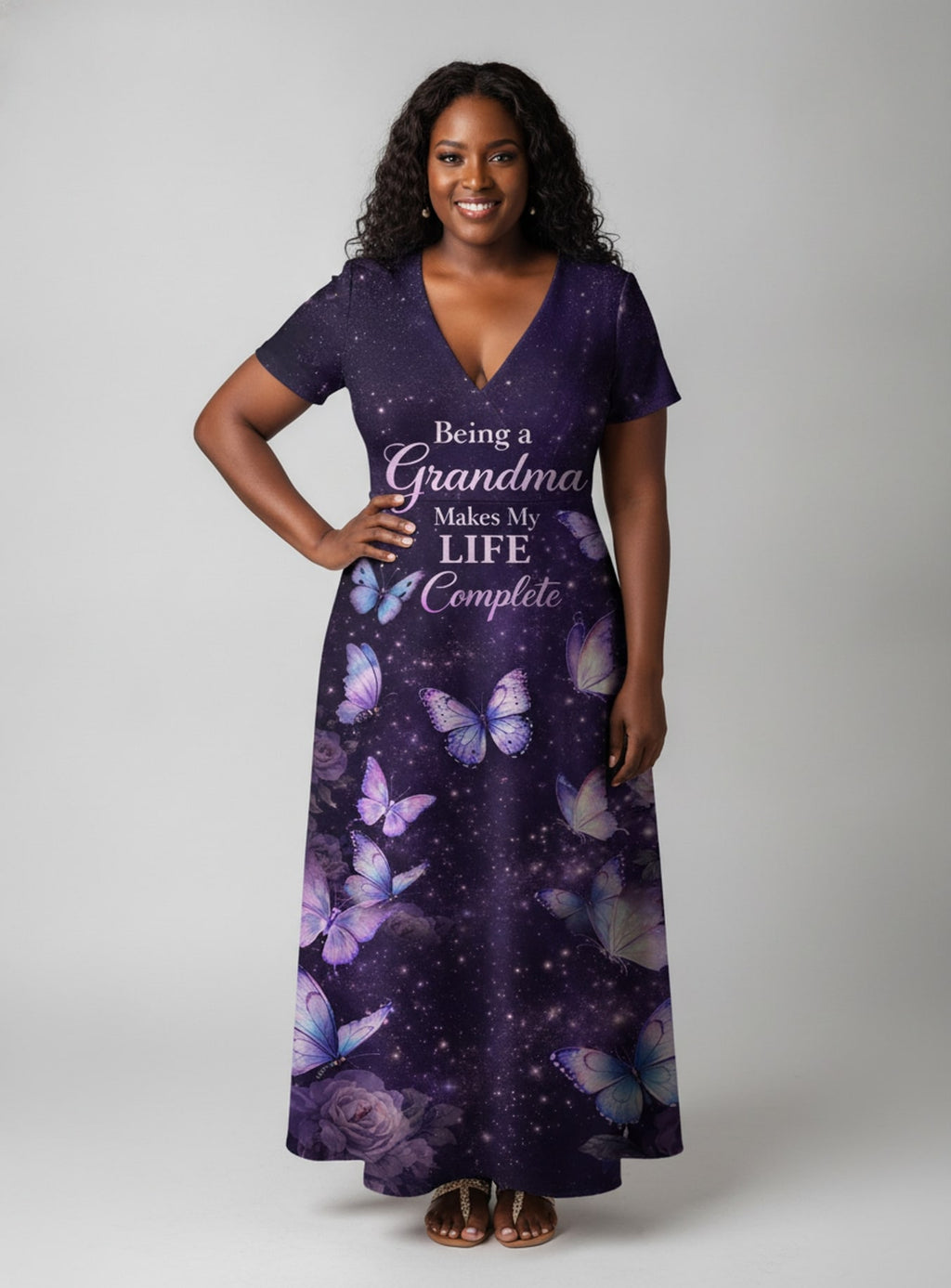 "Nyamekye" Short Sleeve Maxi Dress