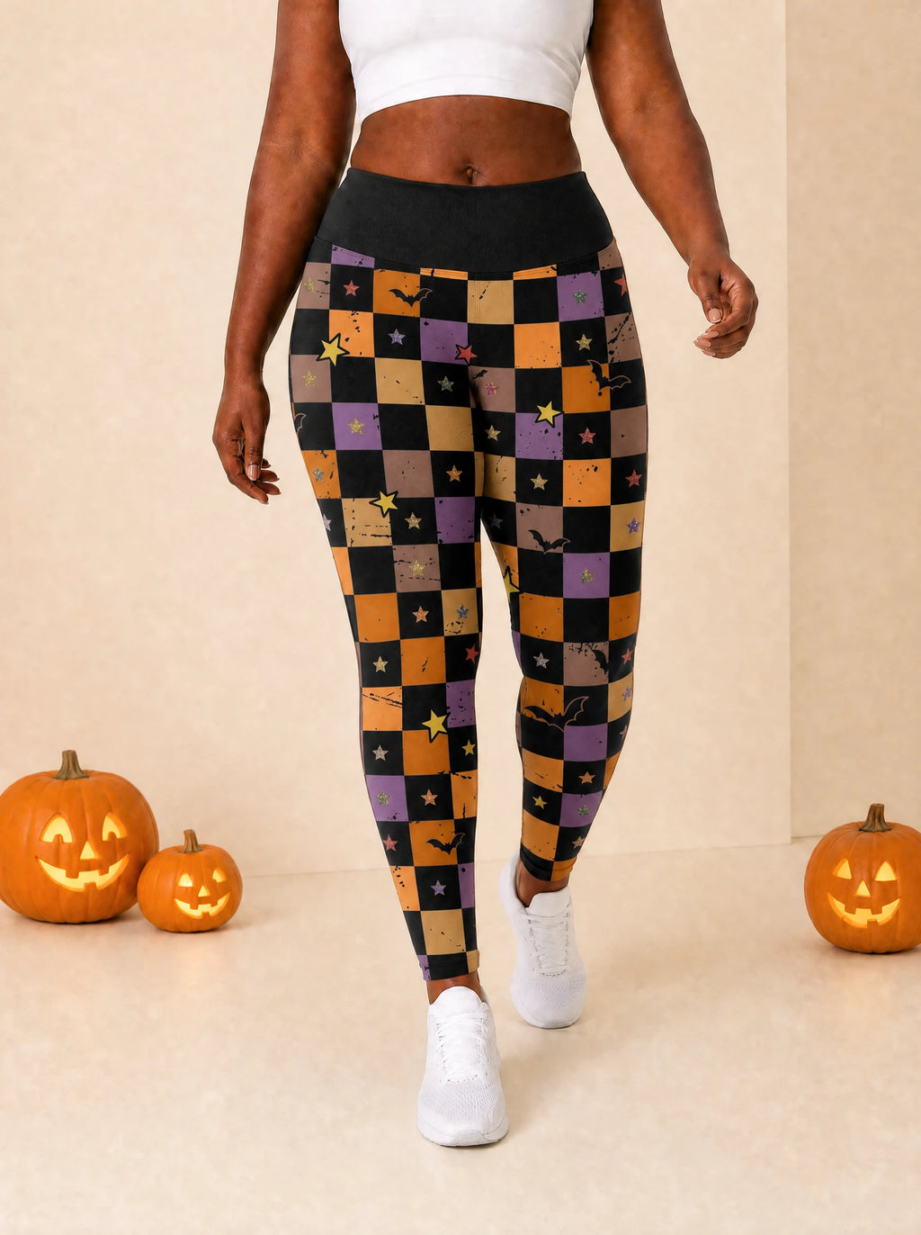 "Kimondo" Halloween Leggings — front view on model