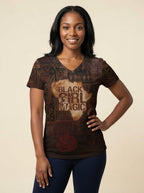 Black Girl Magic V-Neck T-Shirt