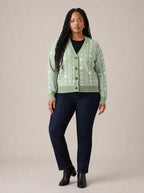 "Oshun Verde" Cardigan — front view on model
