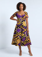 "Sheba" Sweetheart Midi Dress