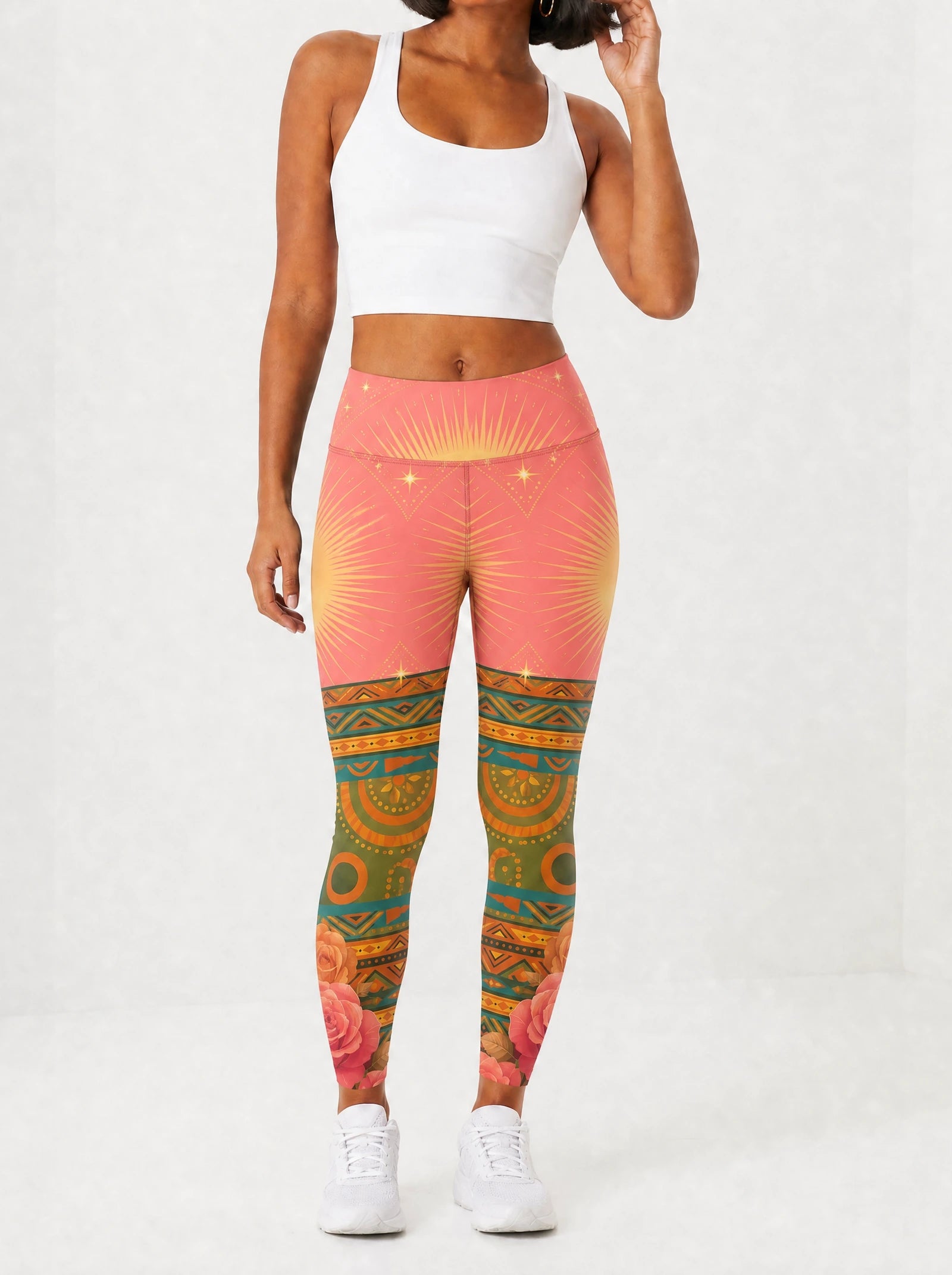 "Malaika" Leggings — front view on model