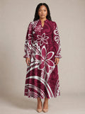 "Lehua" Long Puff Sleeve Dress