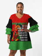 Unapologetic Stacked Ruffle Sleeve Dress