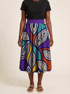 "Johari" Twirl Skirt — cropped front view on model