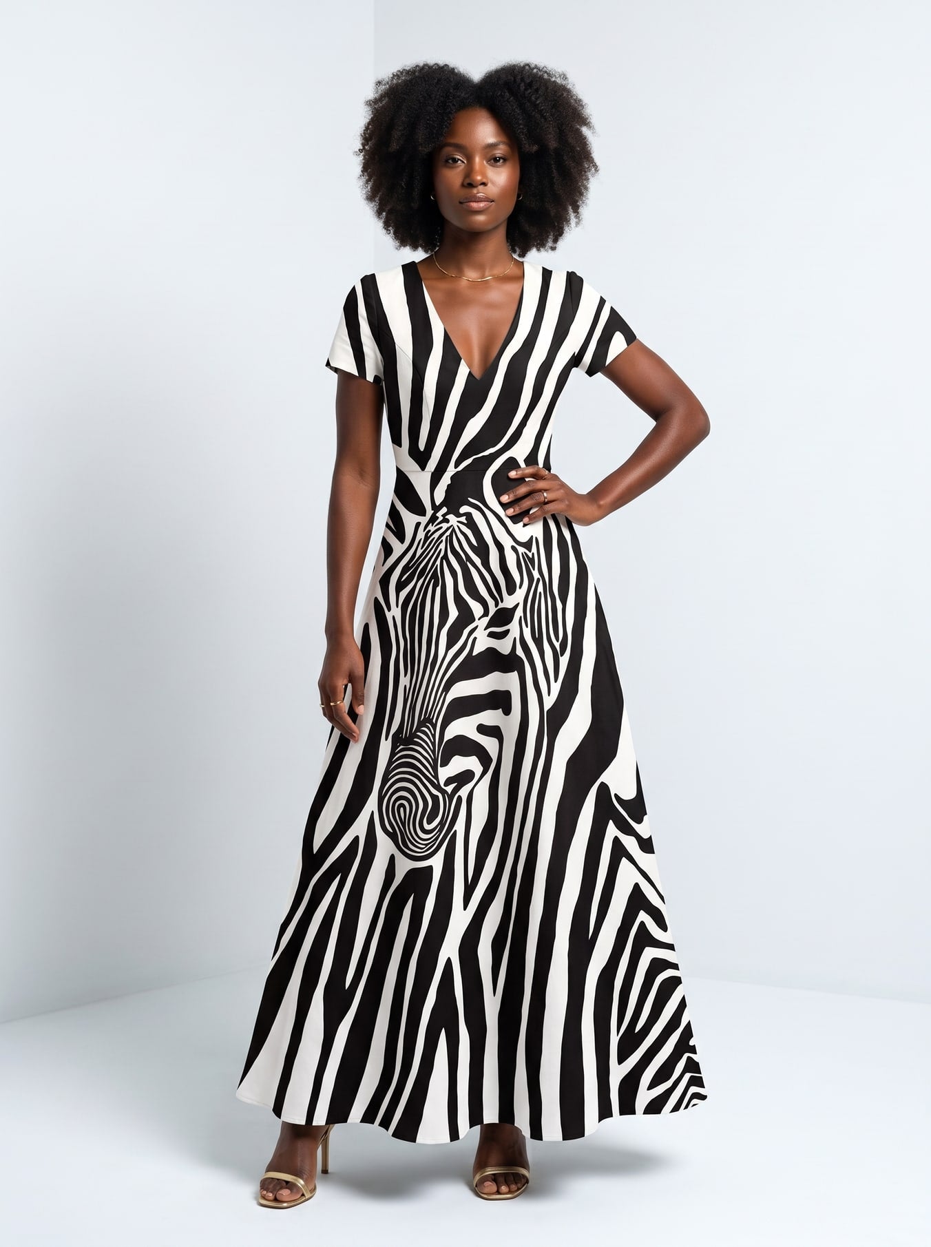 "Punda" Short Sleeve Maxi Dress
