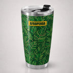 "Asili" Emerald Tumbler — front view, studio