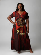 "Asante" Short Sleeve Maxi Dress