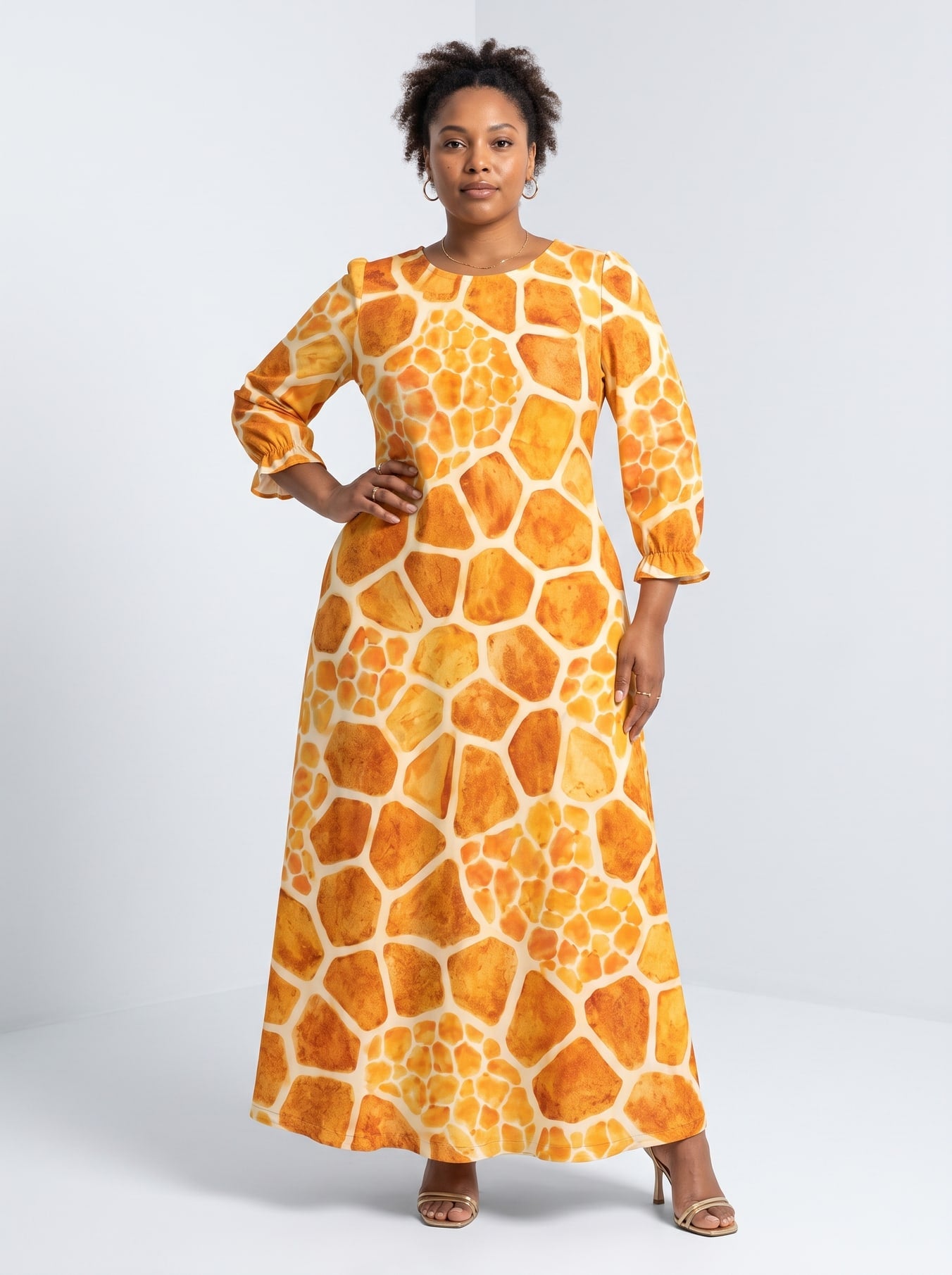 "Twiga" Long Sleeve Maxi Dress