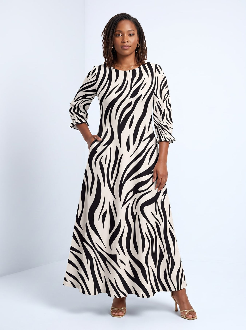 "Milia" Long Sleeve Maxi Dress
