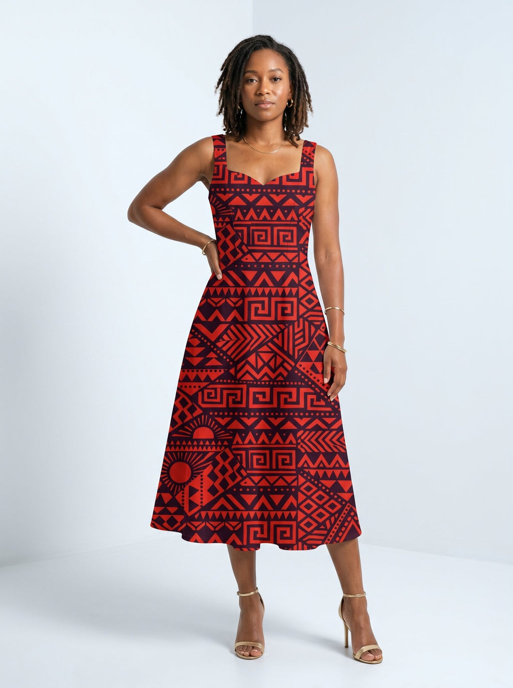 "Shaka" Burgundy Corset Dress