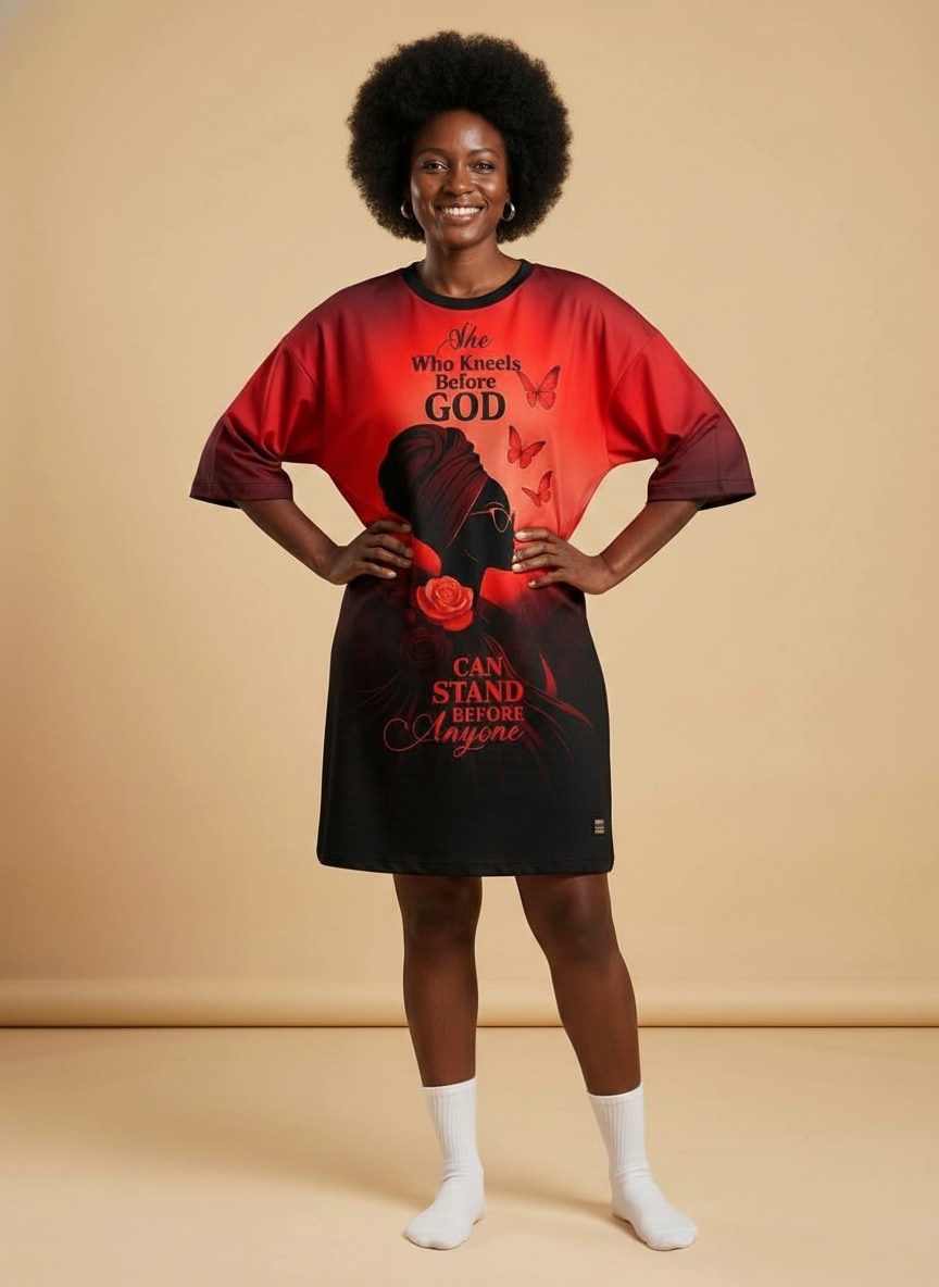"Selah" Red Sleep Tee