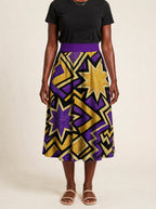 "Sheba" Twirl Skirt — cropped front view on model