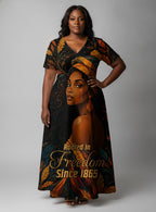 "Huru" Short Sleeve Maxi Dress