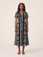 "Kuba" V Neck Midi Dress Promo