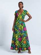 "Zumaridi" Short Sleeve Maxi Dress