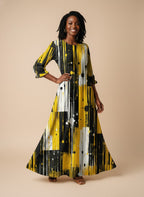 "Mvua" Long Sleeve Maxi Dress