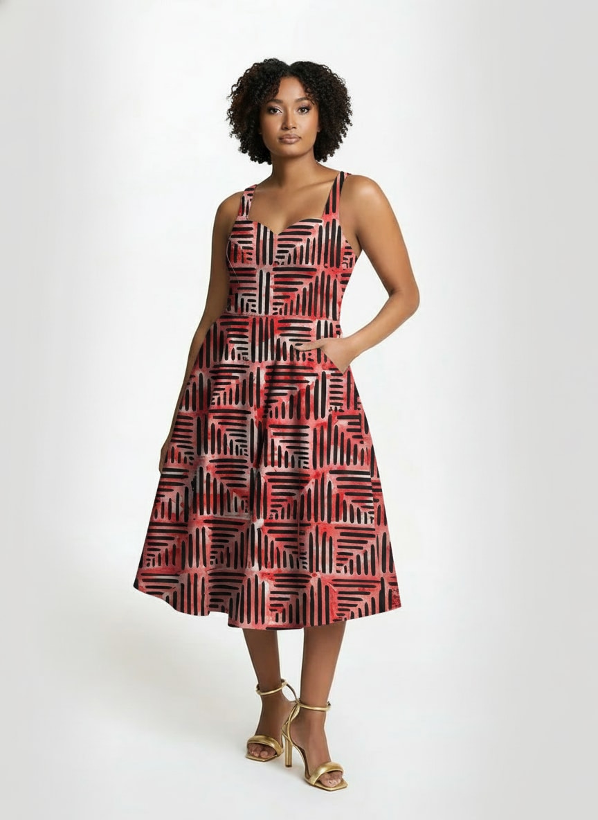 "Adire" Corset Dress