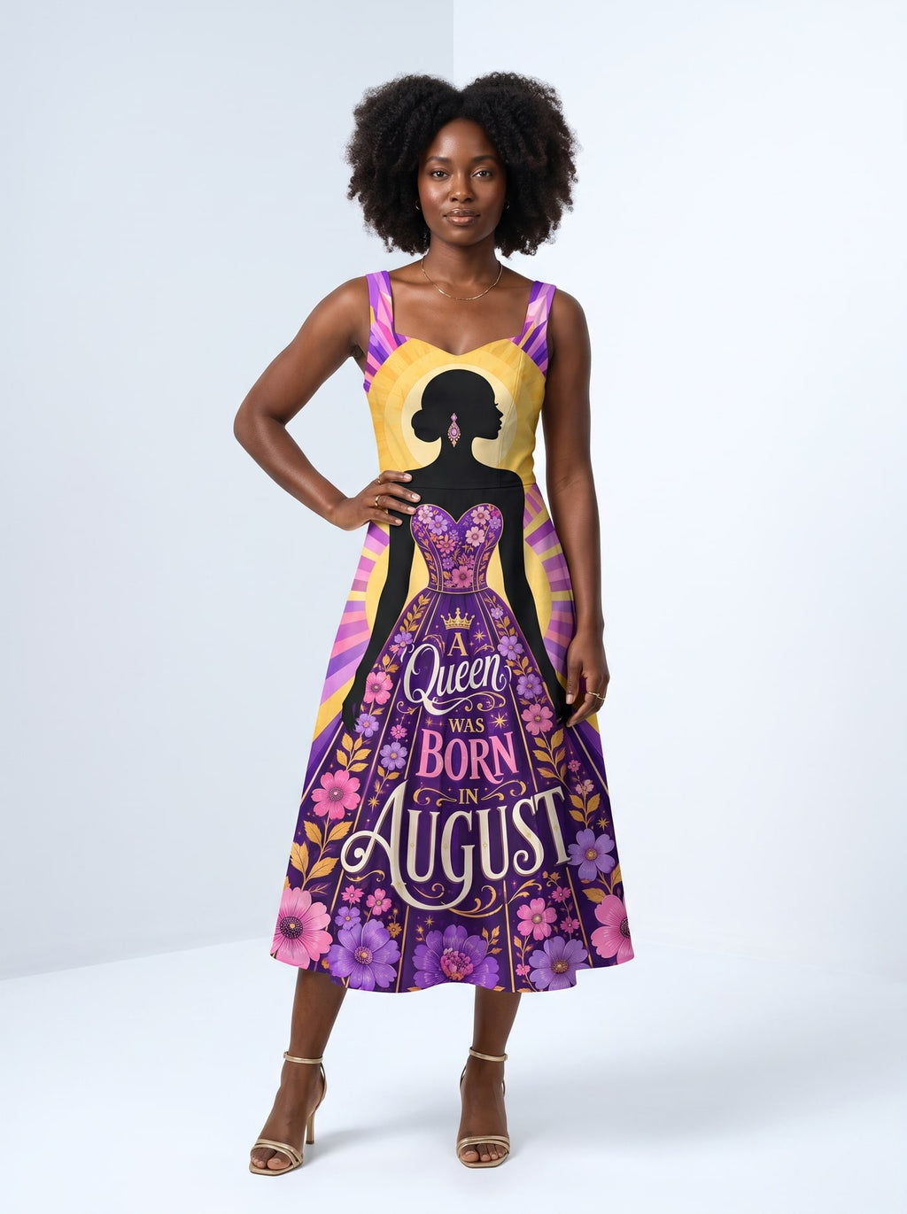 "August Queen Purple Bloom" Corset Dress