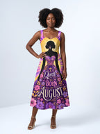 "August Queen Purple Bloom" Corset Dress