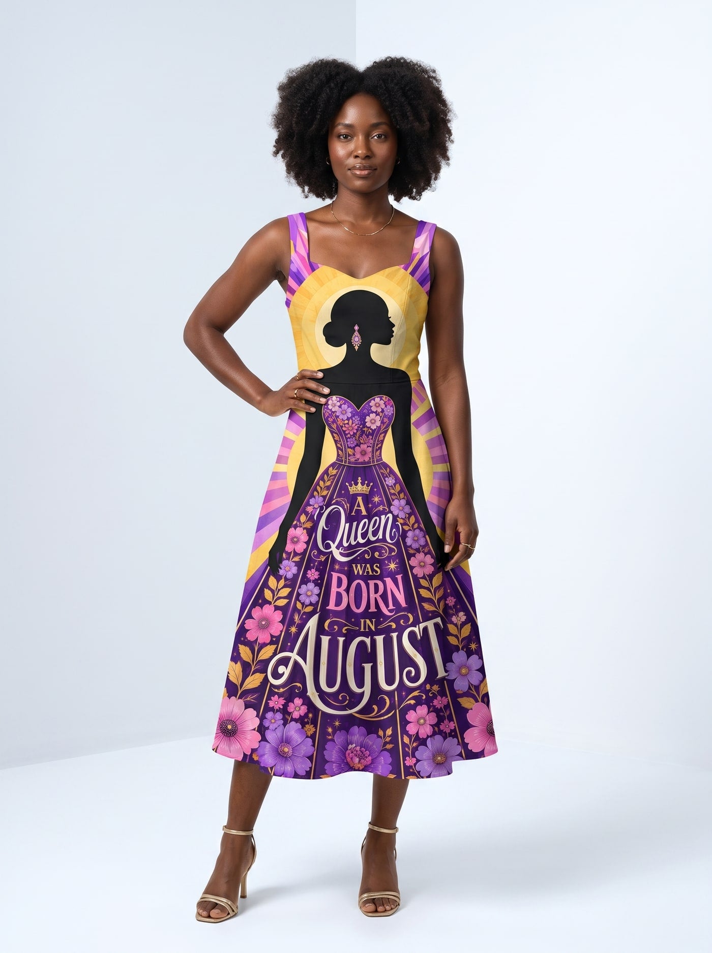 "August Queen Purple Bloom" Corset Dress