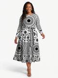 "Mwanga" Long Sleeve Midaxi Dress