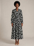 "Duara" Long Puff Sleeve Dress
