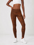 Black Girl Magic Leggings — front view on model