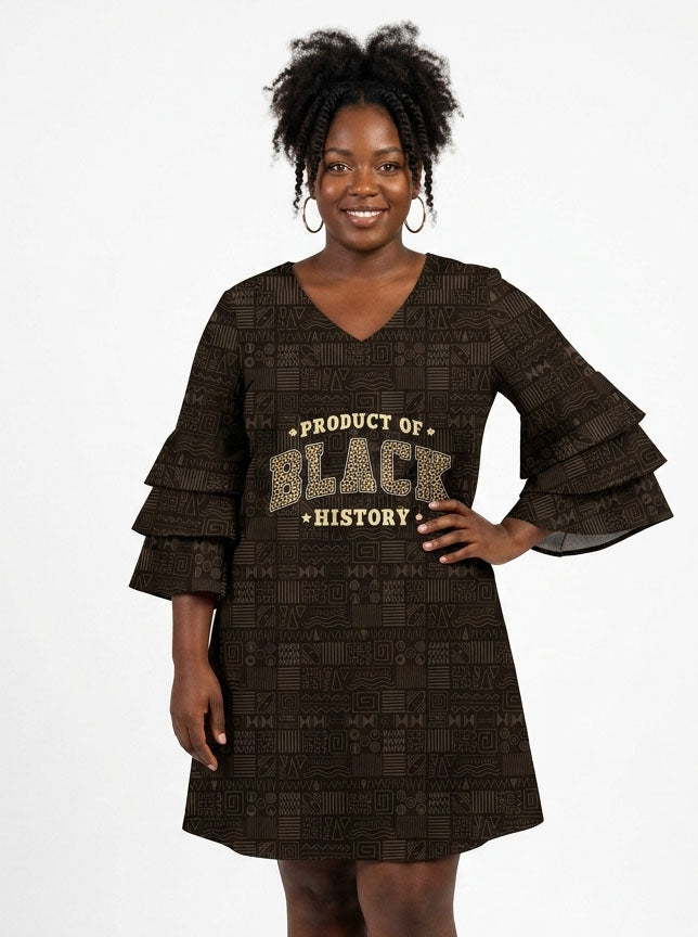 Legacy Stacked Ruffle Sleeve Dress