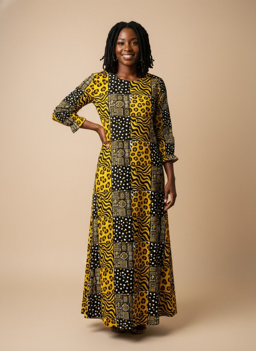 "Chui" Long Sleeve Maxi Dress