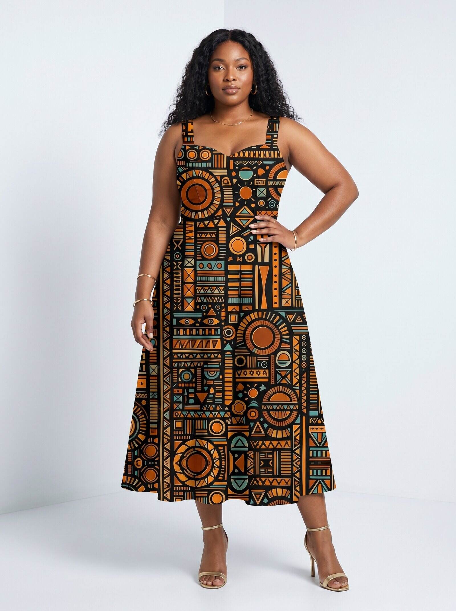 Afrocentric Pattern Corset Dress & Leggings Deal