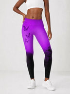 Selah Purple Leggings — front view on model