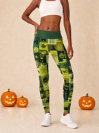 "Karamu" Halloween Leggings — front view on model