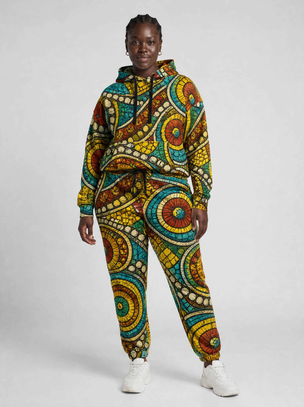 "Taji" Hoodie & Jogger Set — front view on model
