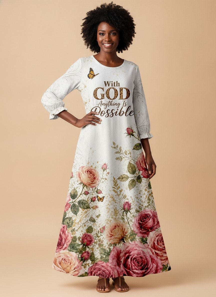 "Tumaini" Long Sleeve Maxi Dress