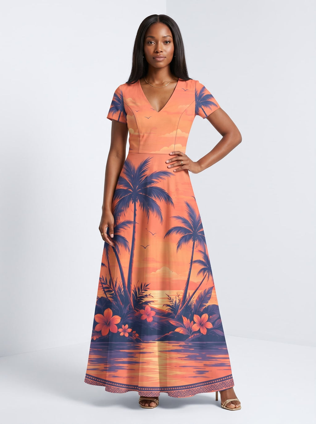 "Machweo" Short Sleeve Maxi Dress Promo