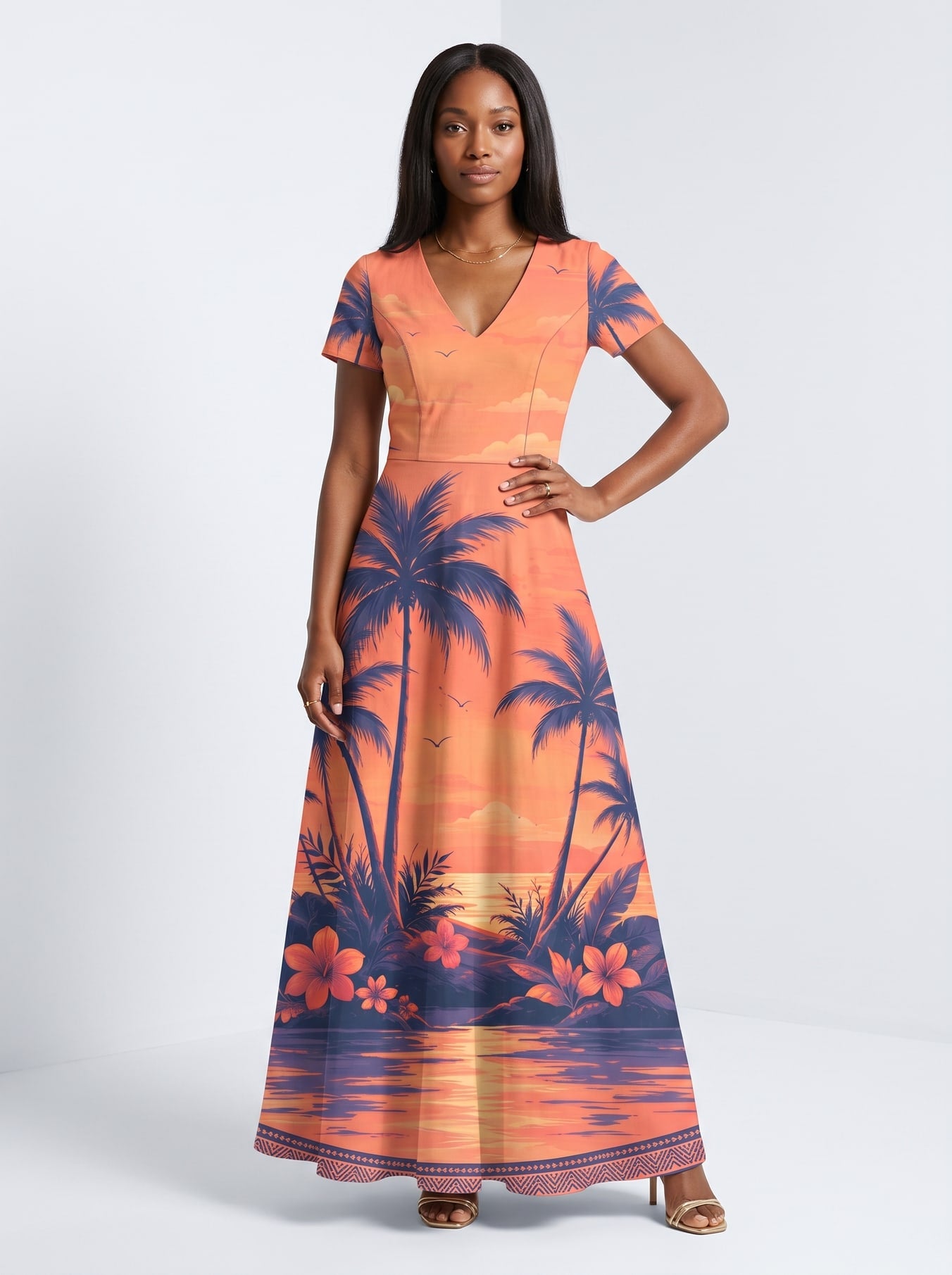 "Machweo" Short Sleeve Maxi Dress Promo