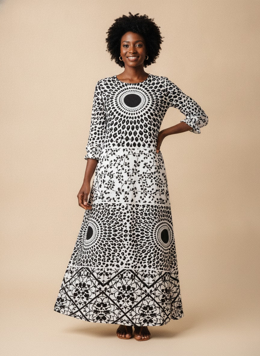 "Mwanga" Long Sleeve Maxi Dress