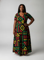 "Nairobi" Short Sleeve Maxi Dress