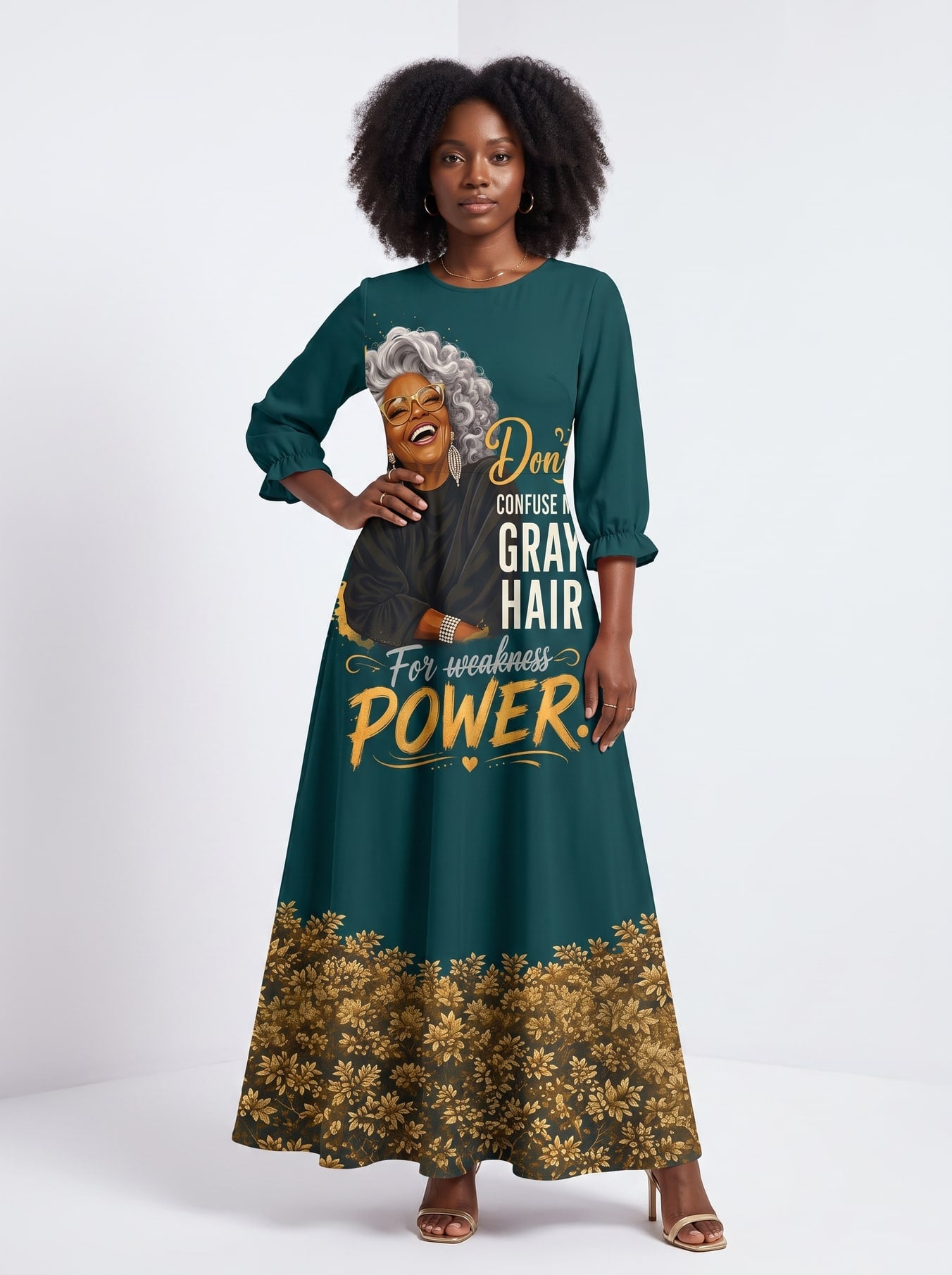 "Imara" Long Sleeve Maxi Dress